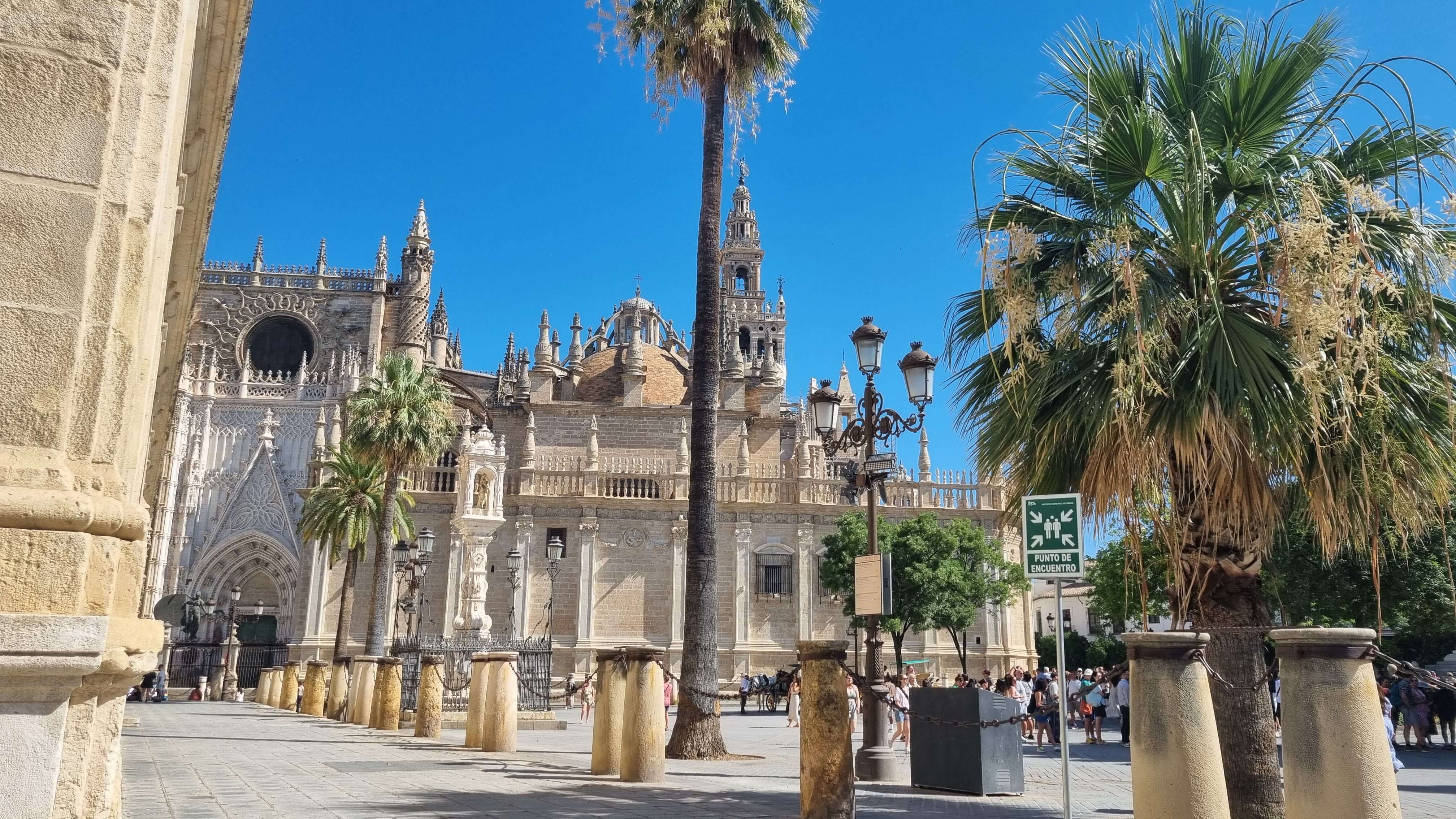 Spanish cathedral with intricate, gothic architecture