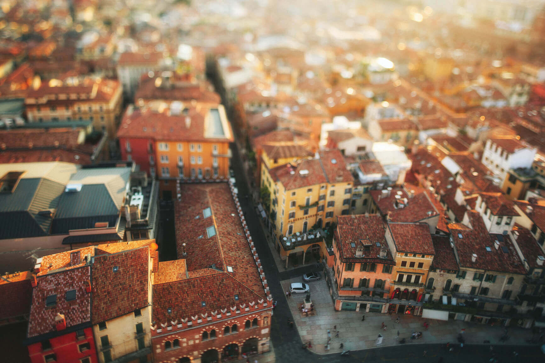 Verona, Italy city view from above