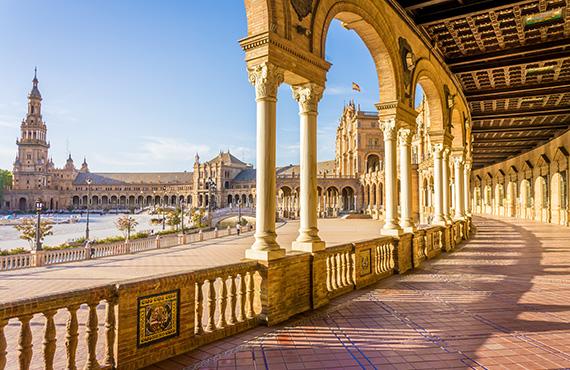 A view of the famous Plaza de Espana.