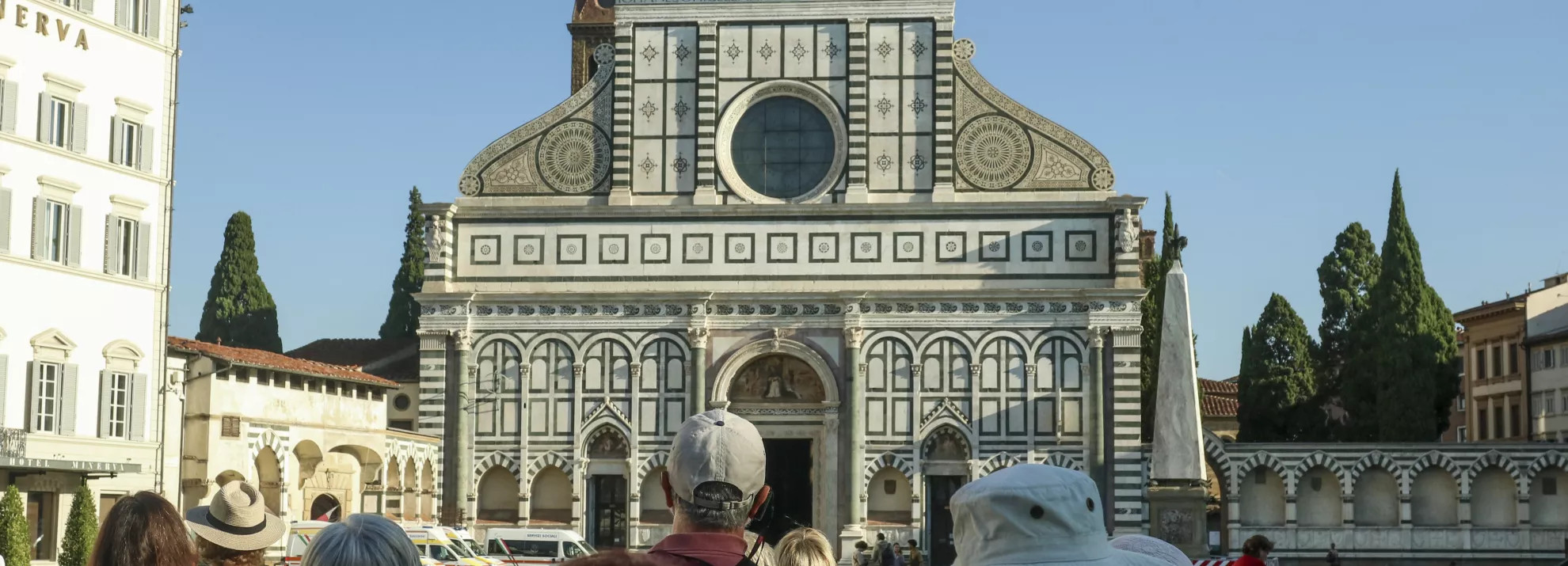 people looking at Florence church