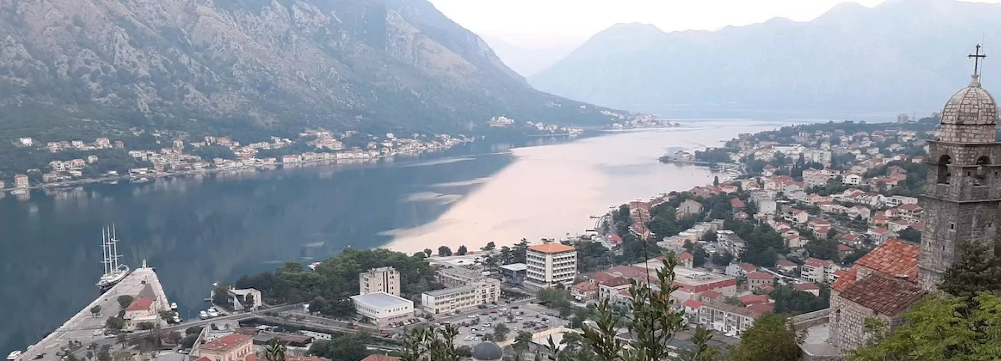 High view of bay of Kotor