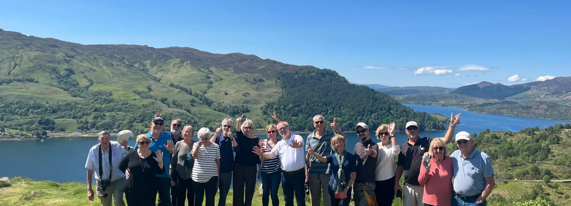 A group of travellers on the Back-Roads A Scottish Journey tour