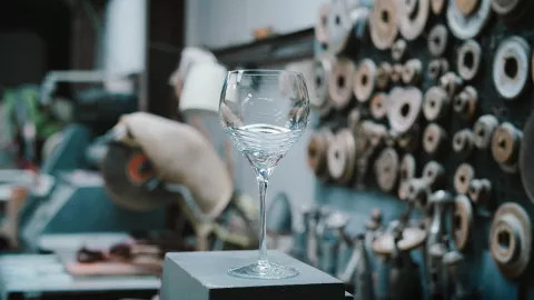 A tasting glass ready for sampling.