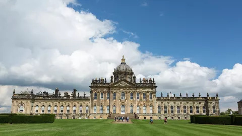 A view of the grand Castle Howard in North Yorkshire.