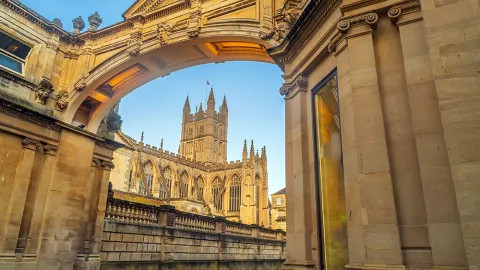 A view of Bath Cathedral in the heart of the city.
