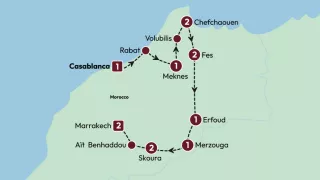 Majestic Morocco map