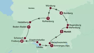 A Journey through Germany map