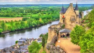 A view of the Forteresse Royale de Chinon, overlooking the River Vienne.