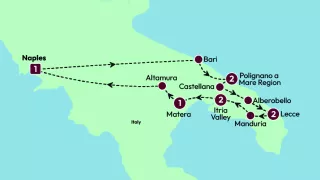 Secrets of Puglia 2026 map