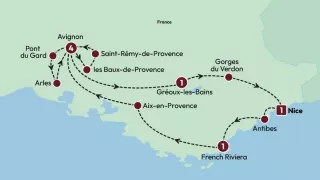Provence and the French Riviera 2026 map