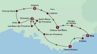 Provence and the French Riviera 2026 map