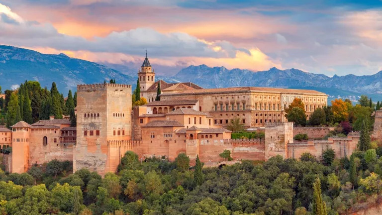 Alhambra located in Granada Spain