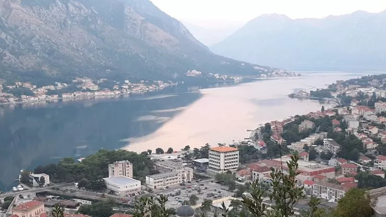 High view of bay of Kotor