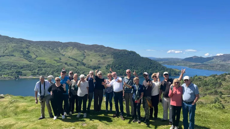 A group of travellers on the Back-Roads A Scottish Journey tour