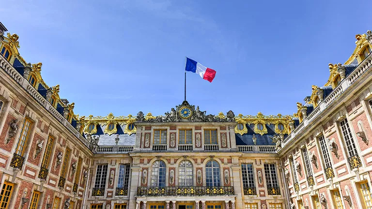 View of the Palace of Versailles, Paris, France