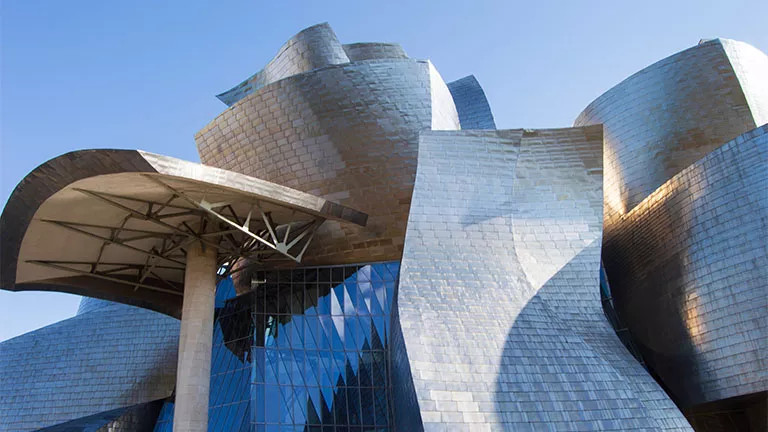 View of the Guggenheim Museum in Bilbao, Spain