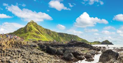 A view of Giant's Causeway, a prominent natural formation in Northern Ireland.