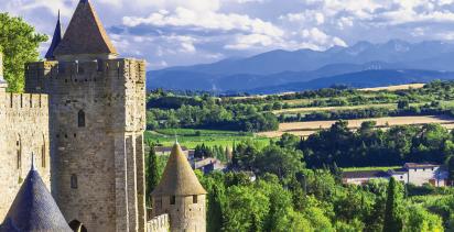 The famous Cite de Carcassonne fortress standing vigil over the region of it's namesake.