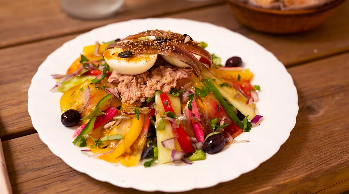 A traditional Nicoise Salad