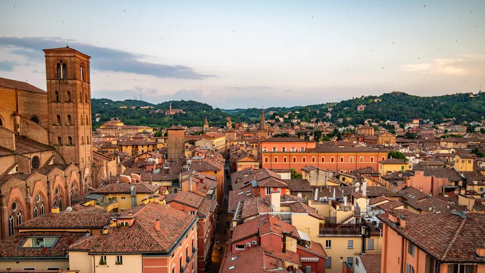 A birdseye view of Bologna.