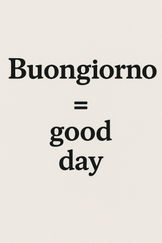 Quote card for Italian phrase