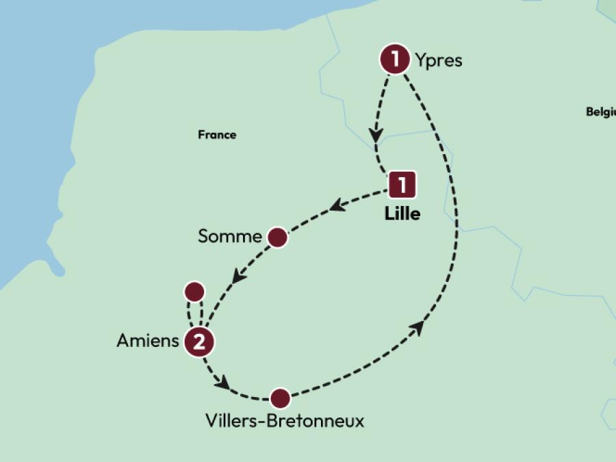 WWI Battlefields 2026 map