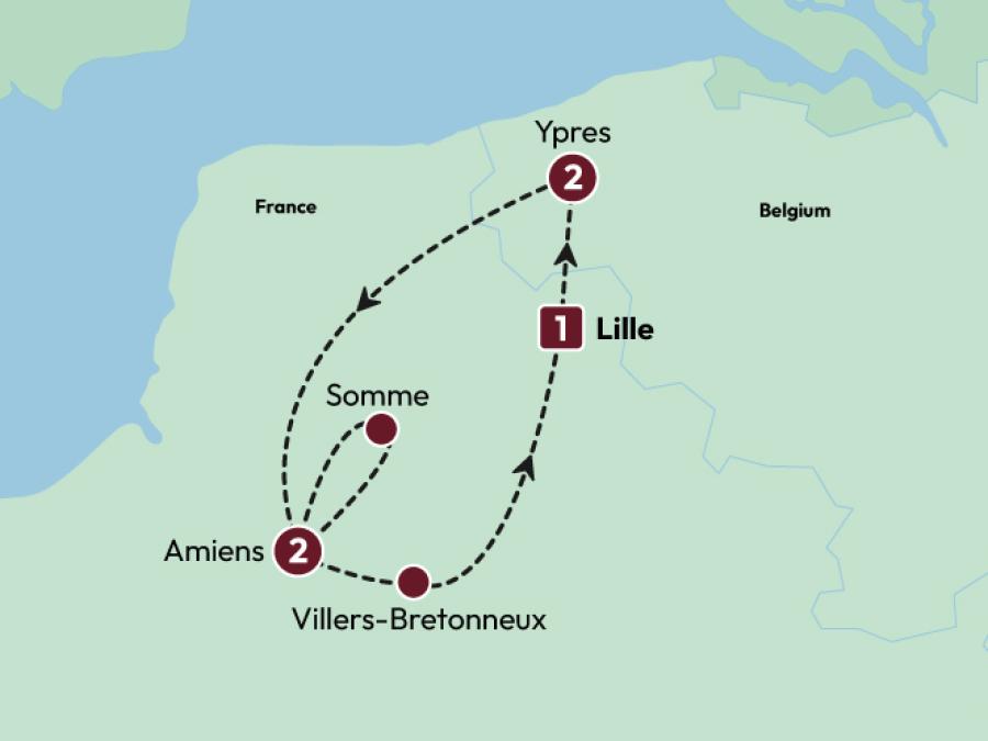 ANZAC on the Western Front 2026 map