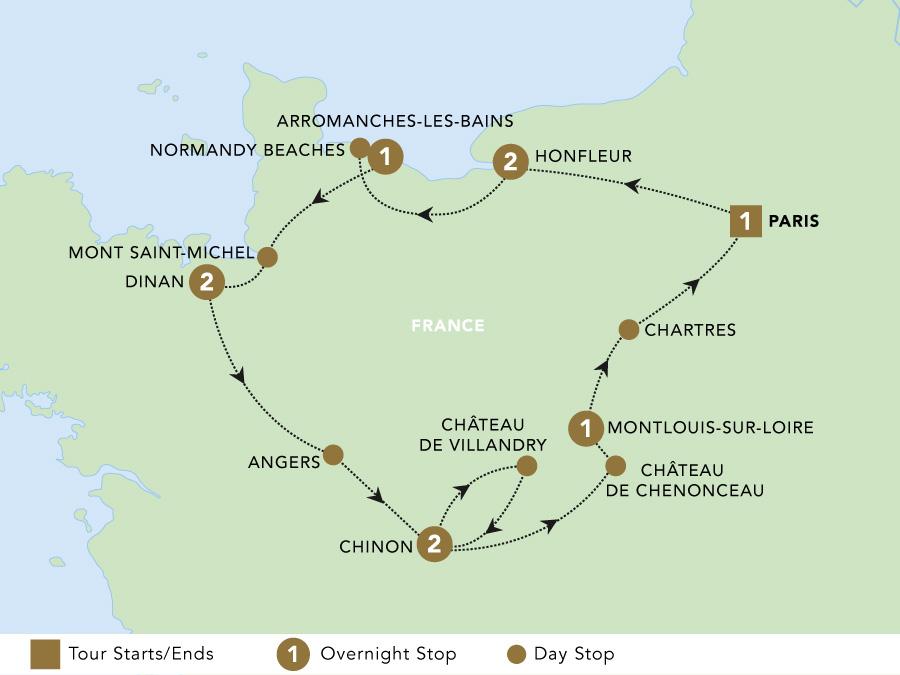 La Belle France tour map 2024