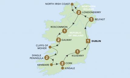 Emerald Isle Ireland Map The Emerald Isle | Back-Roads Touring