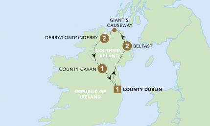 Castles & Causeways: Journey to Northern Ireland Map