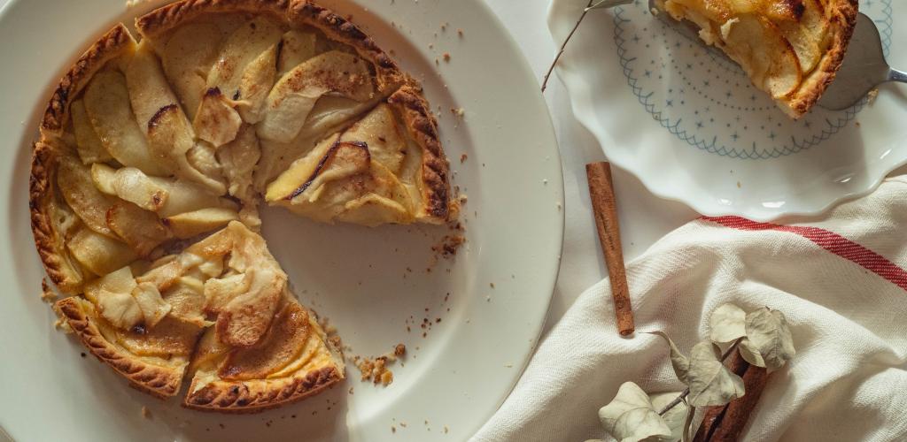 apple pie on table