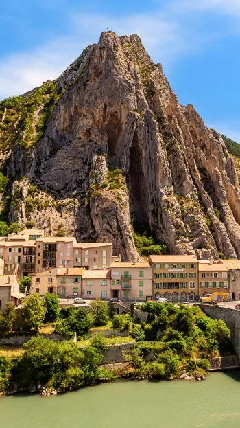 A view of the mighty citadel, located in the mountain town of Sisteron.