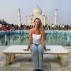 Erin Bunn in front of the Taj mahal