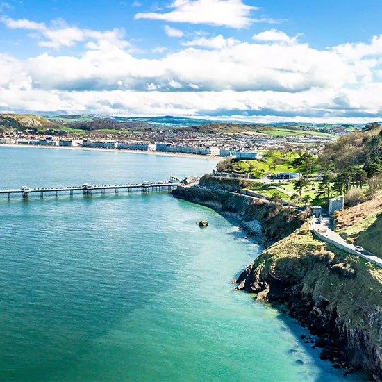 A view of the beautiful coastline of Llandudno.