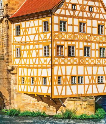 The Altes Rathaus monument in Bamberg.