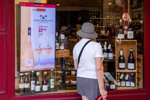 Beaune wine window shopping